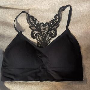 Maurices Black Lace Detail Bralette